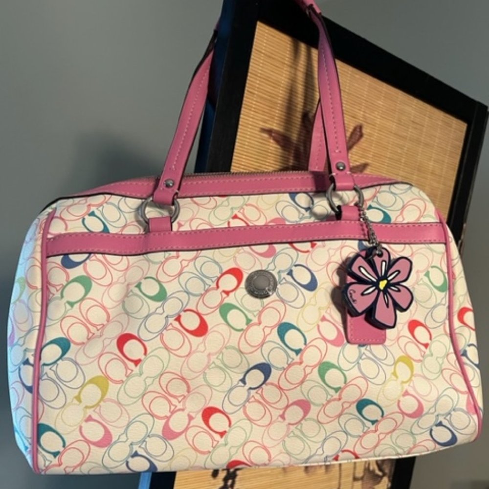 Multicolor Pastel Coach Handbag